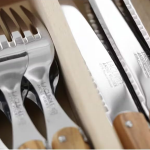 Andre Verdier Laguiole Debutant Cutlery Set 12-Piece Black