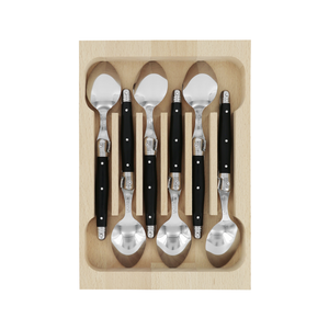 Andre Verdier Laguiole Debutant Teaspoon Set of 6 Black