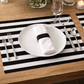 Direct Paper Black & White Stripe Paper Placemats Pack of 30
