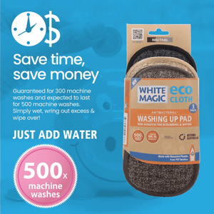 White Magic Eco Cloth Washing Up Pad 3-Pack Neutral