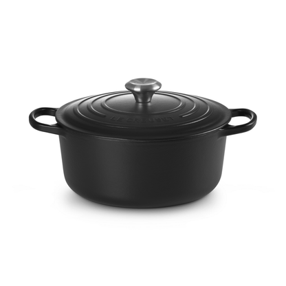 Le Creuset Signature Cast Iron Round Casserole 26cm Satin Black