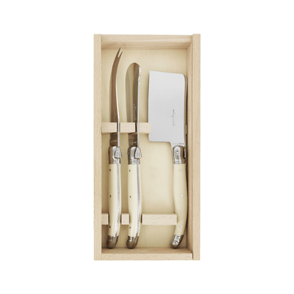 Andre Verdier Laguiole Classique Cheese Spreader Set of 3 Ivory