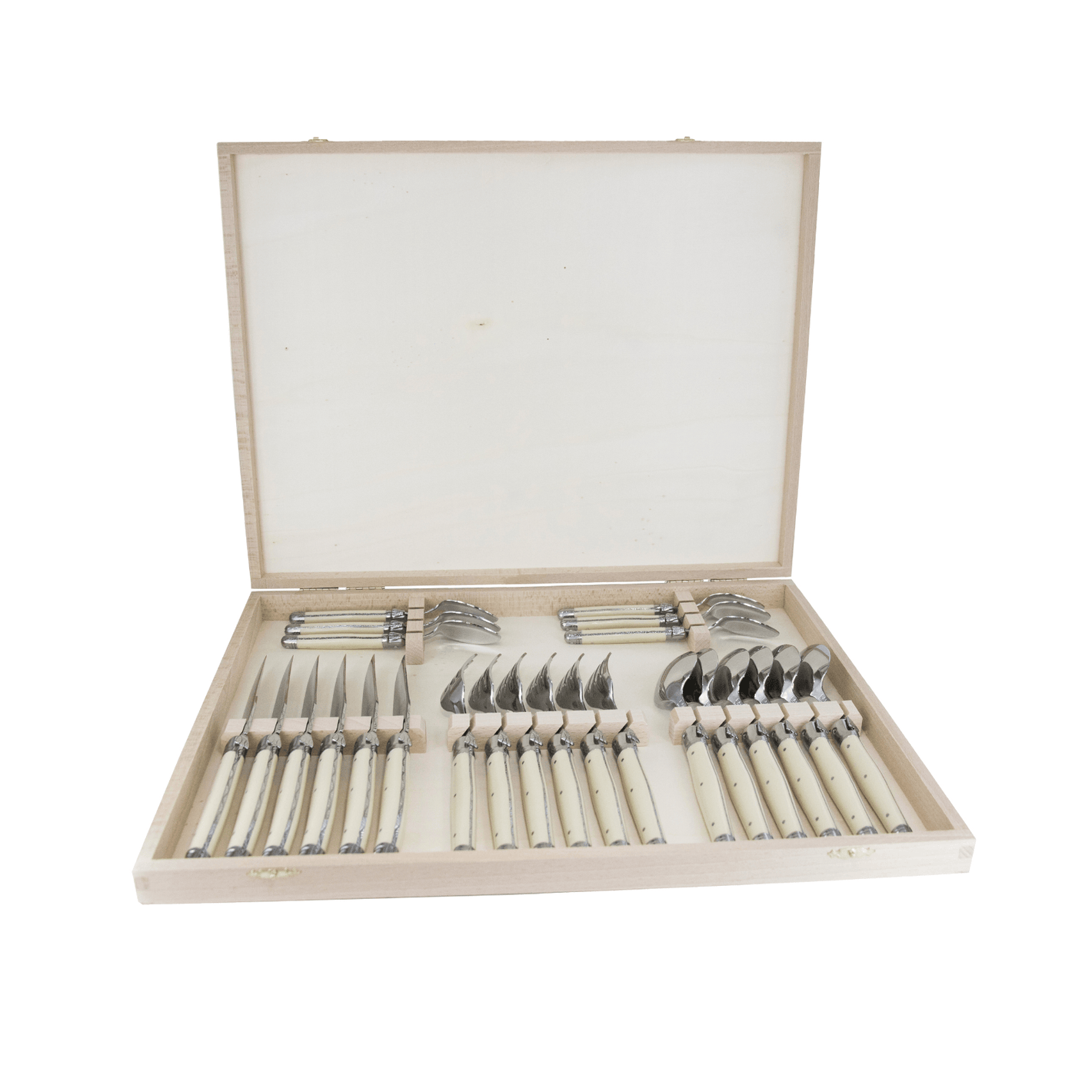 Andre Verdier Laguiole Classique Cutlery Set 24-Piece Ivory