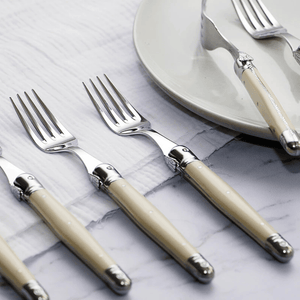 Andre Verdier Laguiole Classique Dinner Fork Set of 6 Ivory