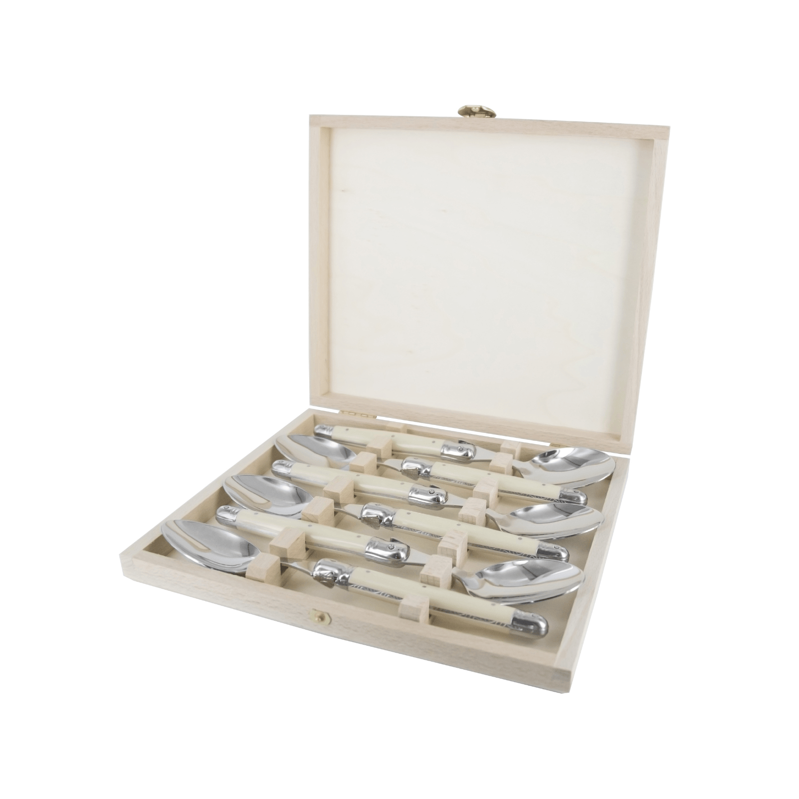 Andre Verdier Laguiole Classique Dinner Spoon Set of 6 Ivory