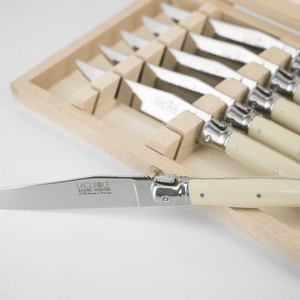 Andre Verdier Laguiole Classique Steak Knife Set of 6 Ivory