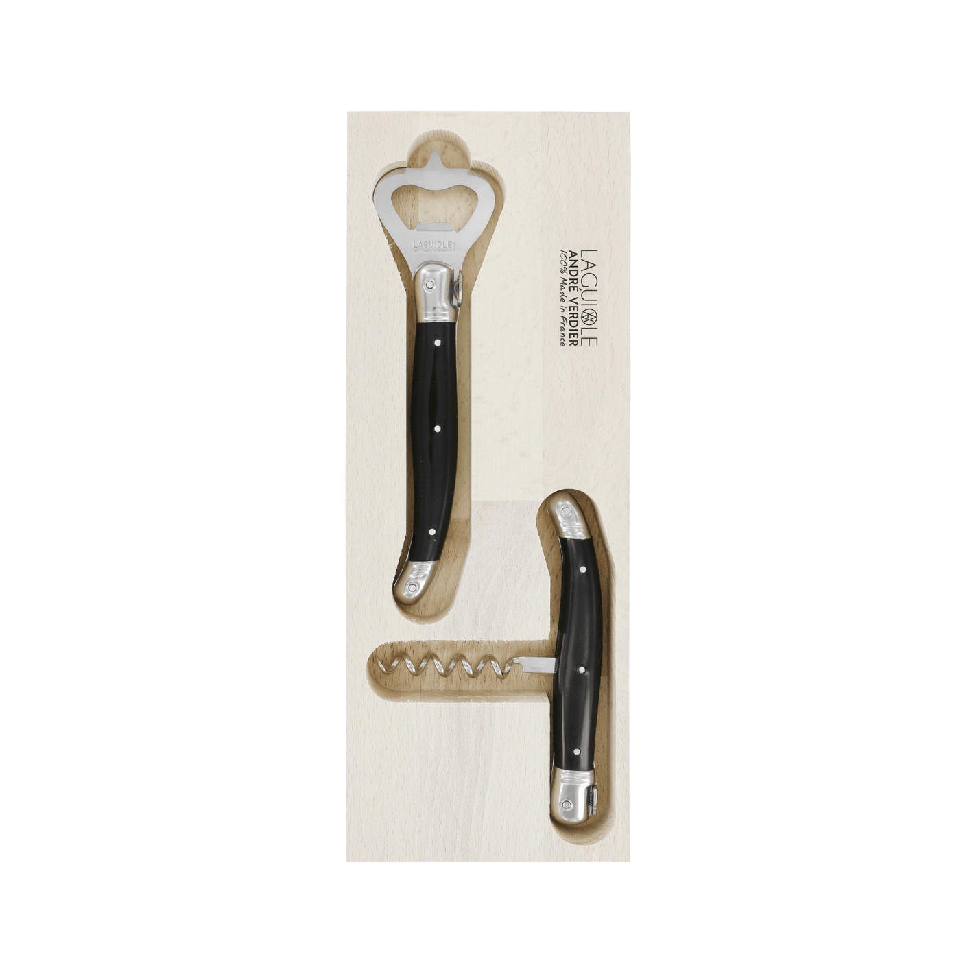 Andre Verdier Laguiole Debutant Apero Set Black