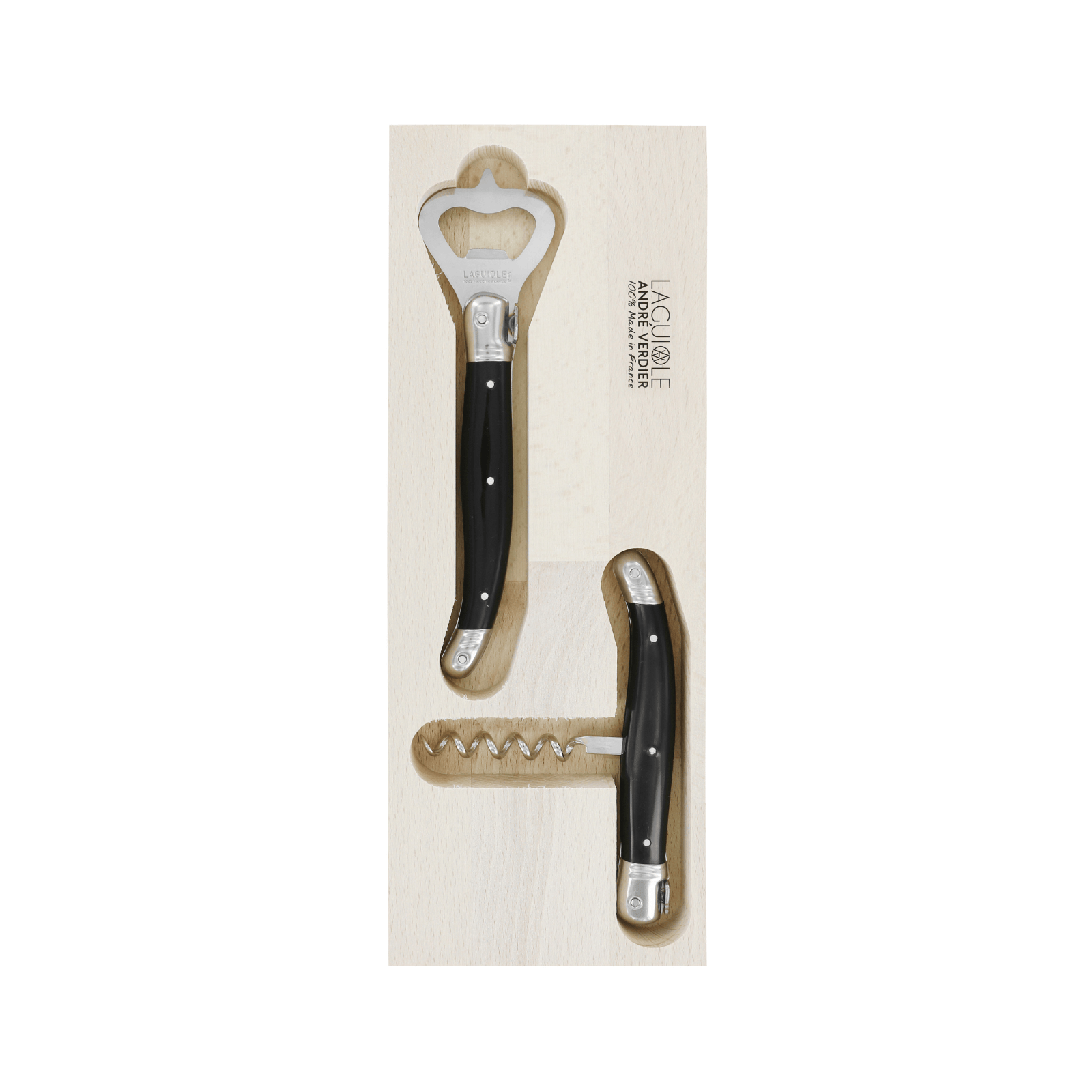 Andre Verdier Laguiole Debutant Apero Set Black