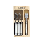 Andre Verdier Laguiole Debutant Cake Fork Set of 6 White