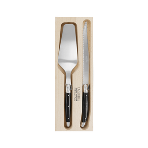 Andre Verdier Laguiole Debutant Cake Server Set Black