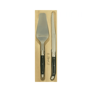 Andre Verdier Laguiole Debutant Cake Server Set Black