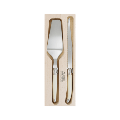 Andre Verdier Laguiole Debutant Cake Server Set Ivory