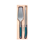 Andre Verdier Laguiole Debutant Cake Server Set Teal