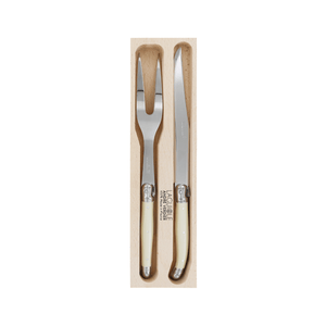 Andre Verdier Laguiole Debutant Carving Set Ivory