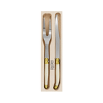 Andre Verdier Laguiole Debutant Carving Set Ivory & Brass