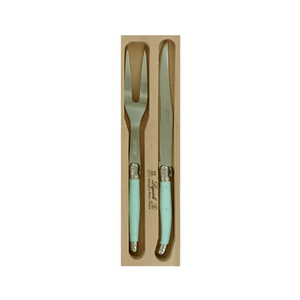 Andre Verdier Laguiole Debutant Carving Set Pale Green