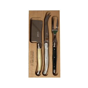 Andre Verdier Laguiole Debutant Cheese Fork Set of 3 Neutral