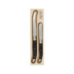Andre Verdier Laguiole Debutant Cheese Knife & Spreader Set Black