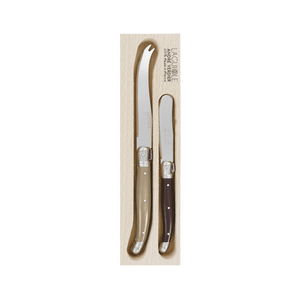 Andre Verdier Laguiole Debutant Cheese Knife & Spreader Set La Terre