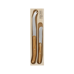 Andre Verdier Laguiole Debutant Cheese Knife & Spreader Set Olive Wood