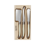 Andre Verdier Laguiole Debutant Cheese Spreader Large Set of 3 Ivory