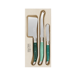 Andre Verdier Laguiole Debutant Cheese Spreader Small Set of 3 Forest Green