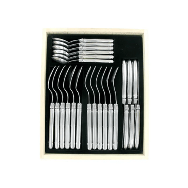 Andre Verdier Laguiole Debutant Cutlery Canteen Set 24-Piece Stainless Steel