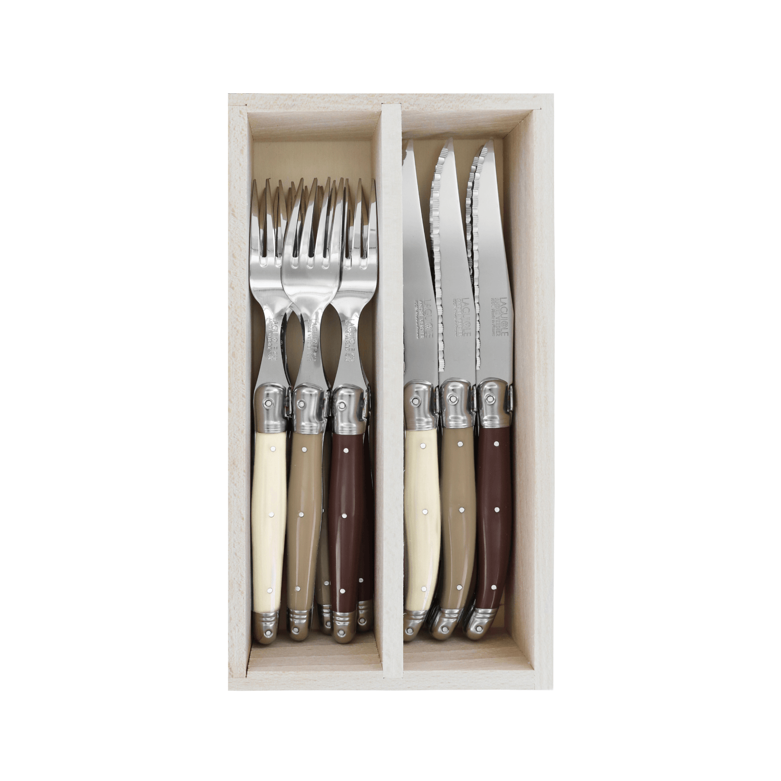 Andre Verdier Laguiole Debutant Cutlery Set 12-Piece La Terre