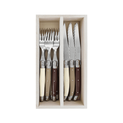 Andre Verdier Laguiole Debutant Cutlery Set 12-Piece La Terre