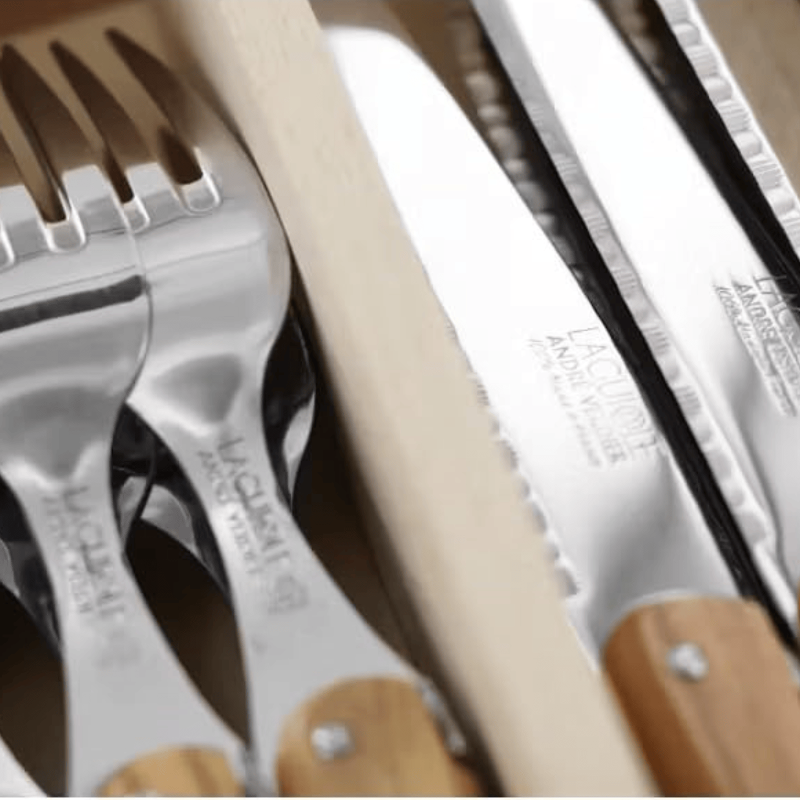 Andre Verdier Laguiole Debutant Cutlery Set 12-Piece Stainless Steel