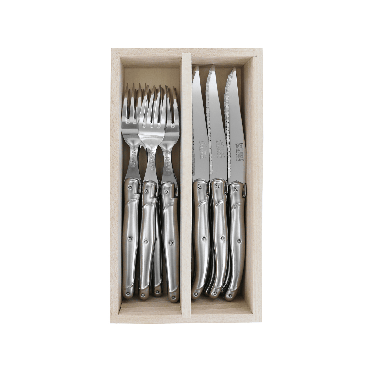 Andre Verdier Laguiole Debutant Cutlery Set 12-Piece Stainless Steel