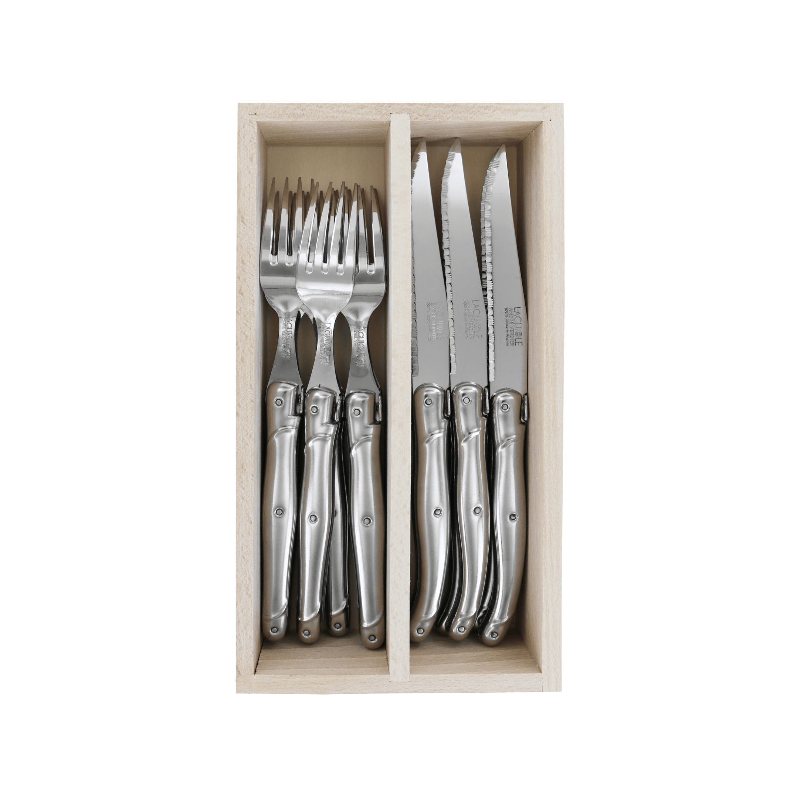 Andre Verdier Laguiole Debutant Cutlery Set 12-Piece Stainless Steel