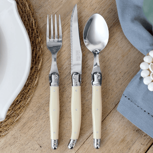 Andre Verdier Laguiole Debutant Cutlery Set 18-Piece Ivory