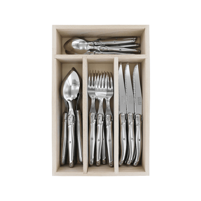 Andre Verdier Laguiole Debutant Cutlery Set 24-Piece Stainless Steel