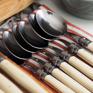 Andre Verdier Laguiole Debutant Dessert Spoon Set of 6 Black