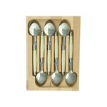 Andre Verdier Laguiole Debutant Dessert Spoon Set of 6 Ivory