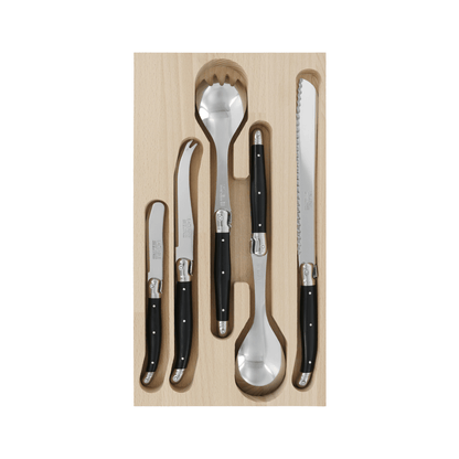 Andre Verdier Laguiole Debutant Host Set of 5 Black