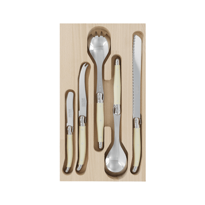 Andre Verdier Laguiole Debutant Host Set of 5 Ivory
