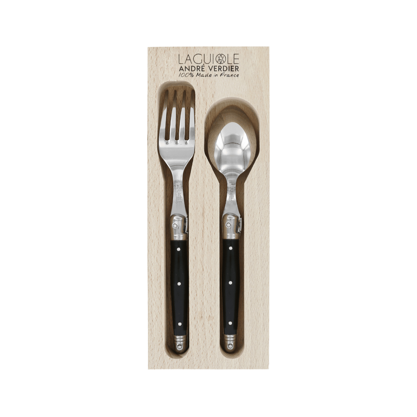 Andre Verdier Laguiole Debutant Kids Set 2-Piece Black