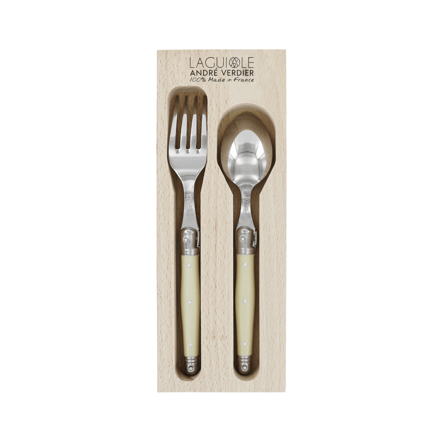 Andre Verdier Laguiole Debutant Kids Set 2-Piece Ivory