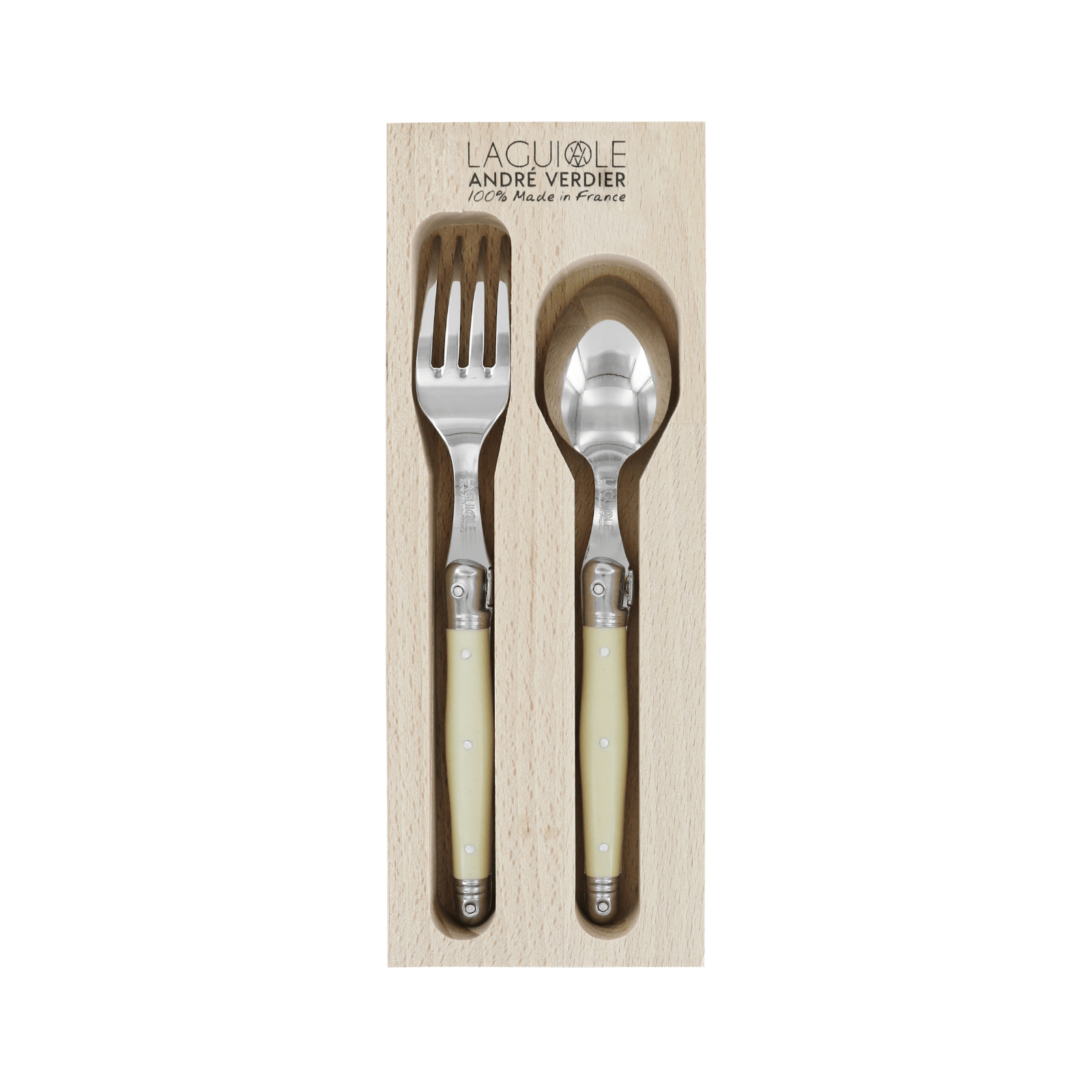 Andre Verdier Laguiole Debutant Kids Set 2-Piece Ivory
