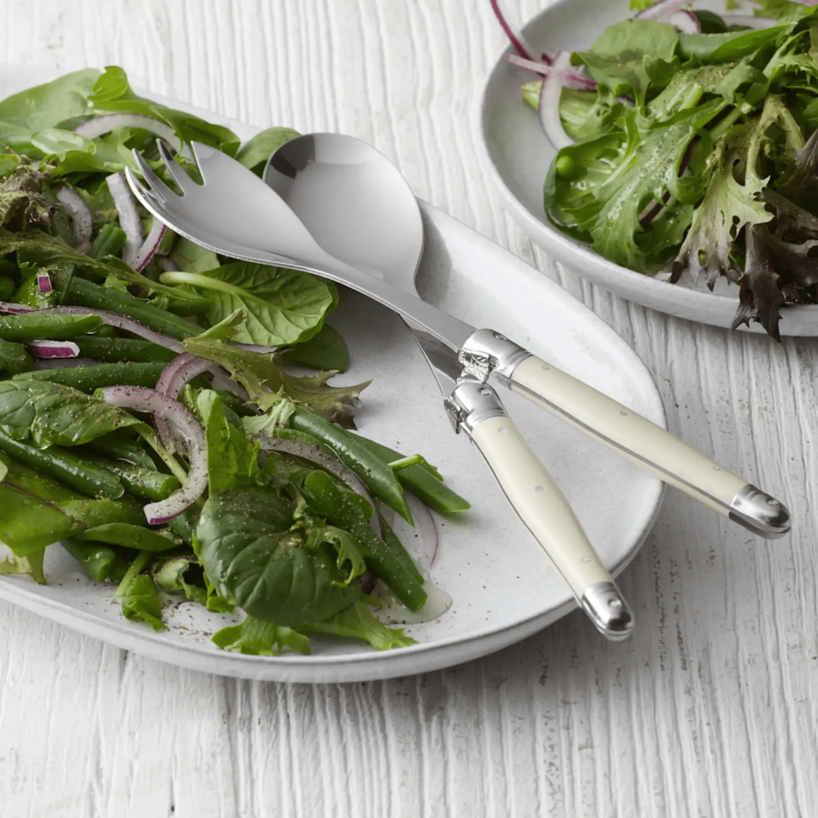 Andre Verdier Laguiole Debutant Salad Server Set Black