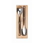 Andre Verdier Laguiole Debutant Salad Server Set Black