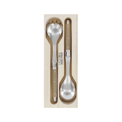 Andre Verdier Laguiole Debutant Salad Server Set Mushroom