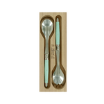 Andre Verdier Laguiole Debutant Salad Server Set Pale Green