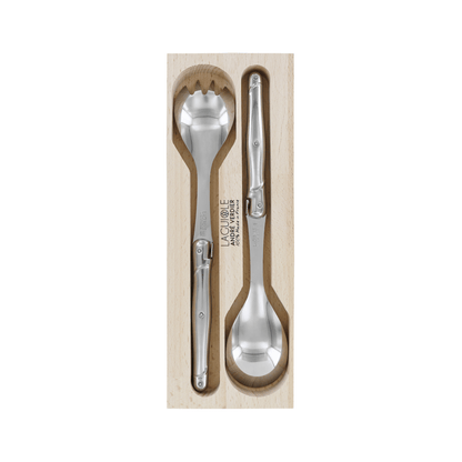 Andre Verdier Laguiole Debutant Salad Server Set Stainless Steel