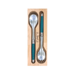 Andre Verdier Laguiole Debutant Salad Server Set Teal