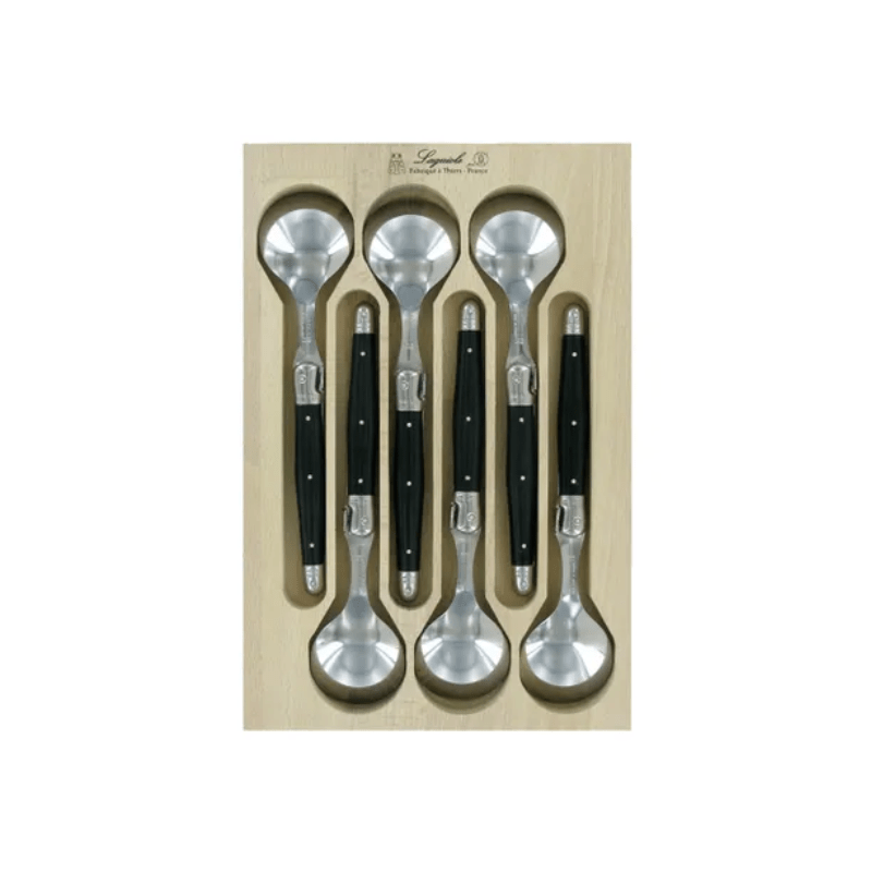 Andre Verdier Laguiole Debutant Soup Spoon 6-Piece Black