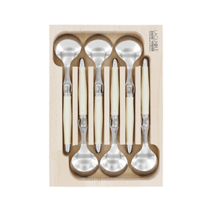 Andre Verdier Laguiole Debutant Soup Spoon Set of 6 Ivory