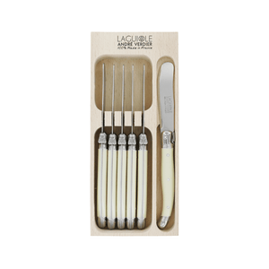 Andre Verdier Laguiole Debutant Spreader Set of 6 Ivory